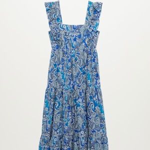 Paisley dress with ruffles